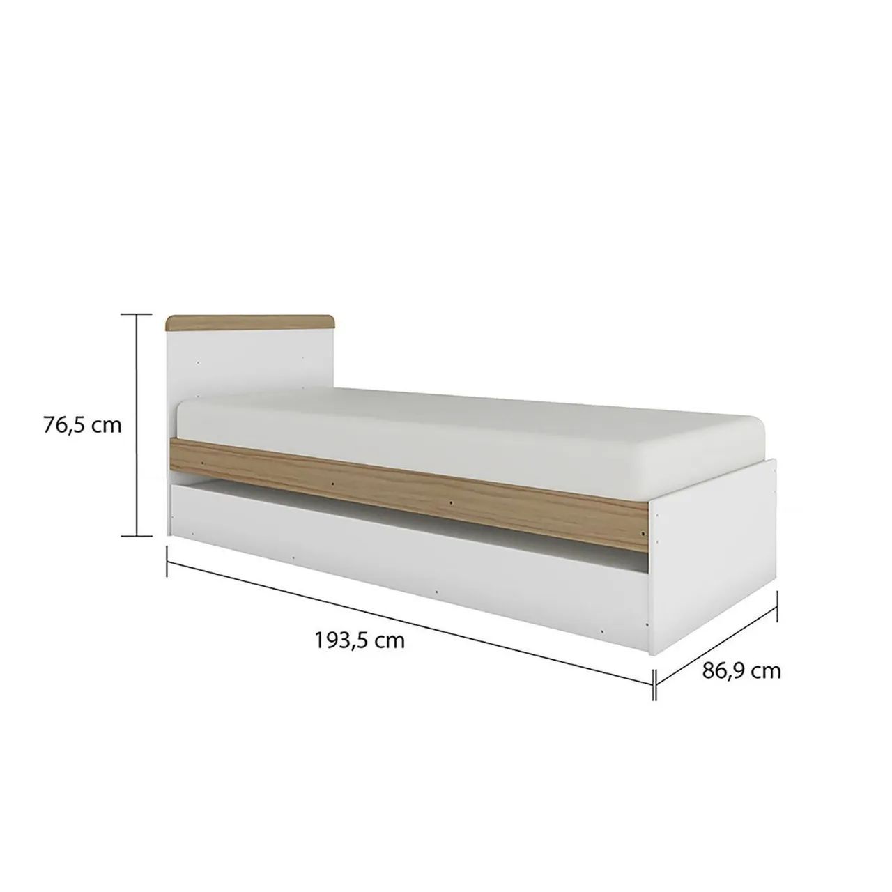 Berço 3 em 1 com trocador e colchão (vira cama) - Foto 3