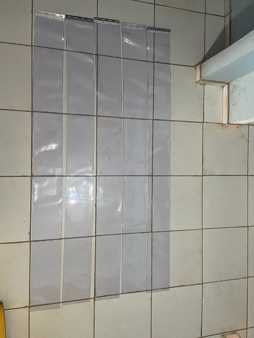 Cortina de pvc transparente açougue 