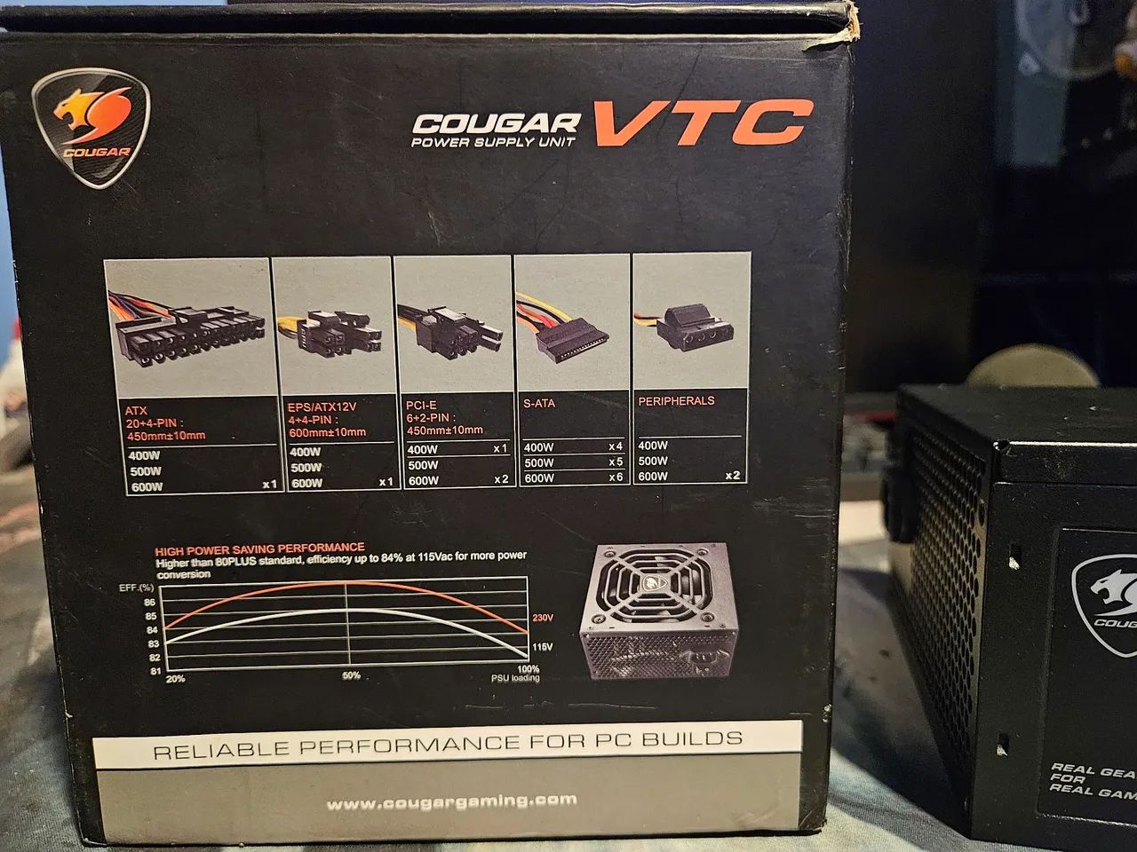 Fonte Cougar VTC 600W 80 Plus White - Foto 5