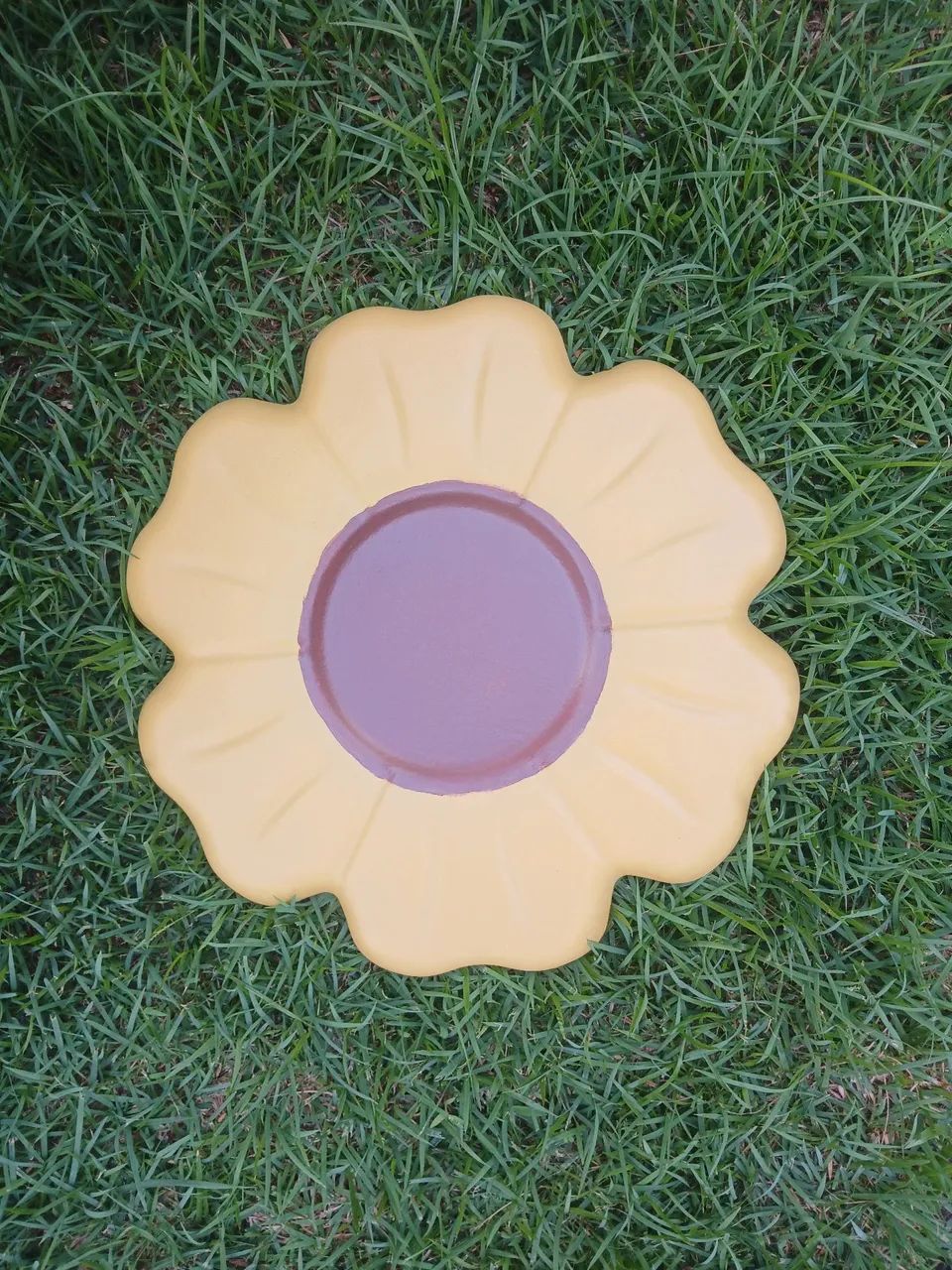 Peça Decorativa de Cimento em Formato de Flor para Jardim - Foto 2