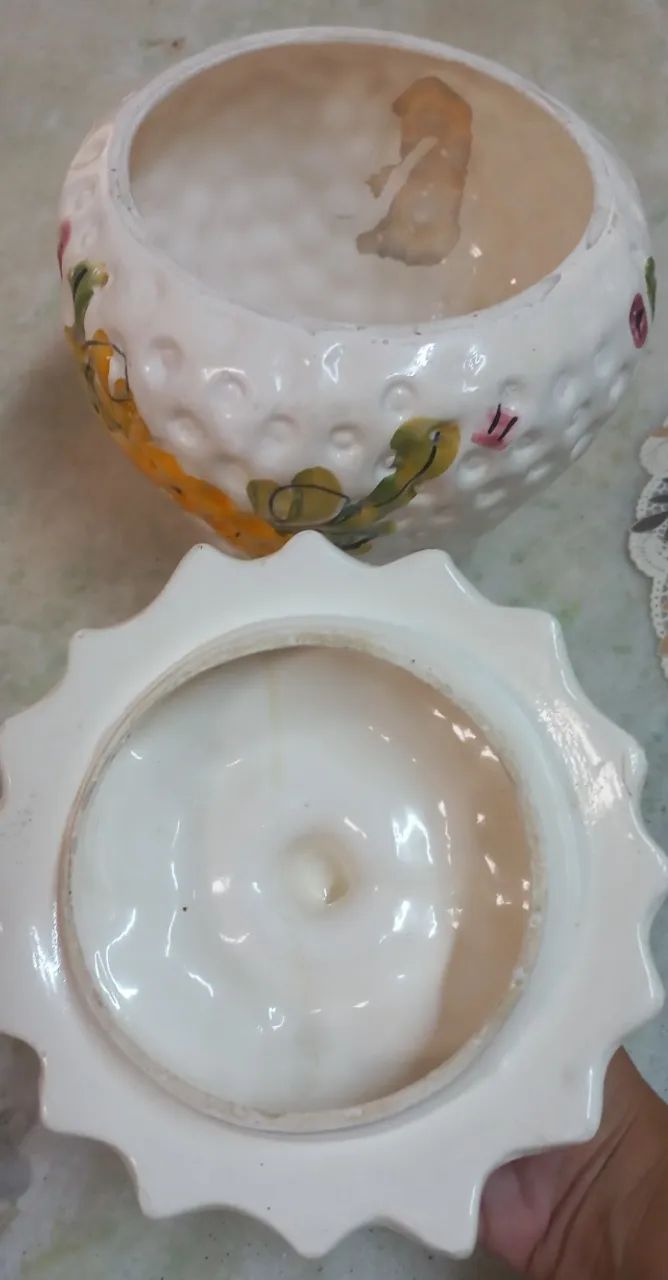 Vaso de porcelana antigo - Colorido - Modelo morango - Foto 5