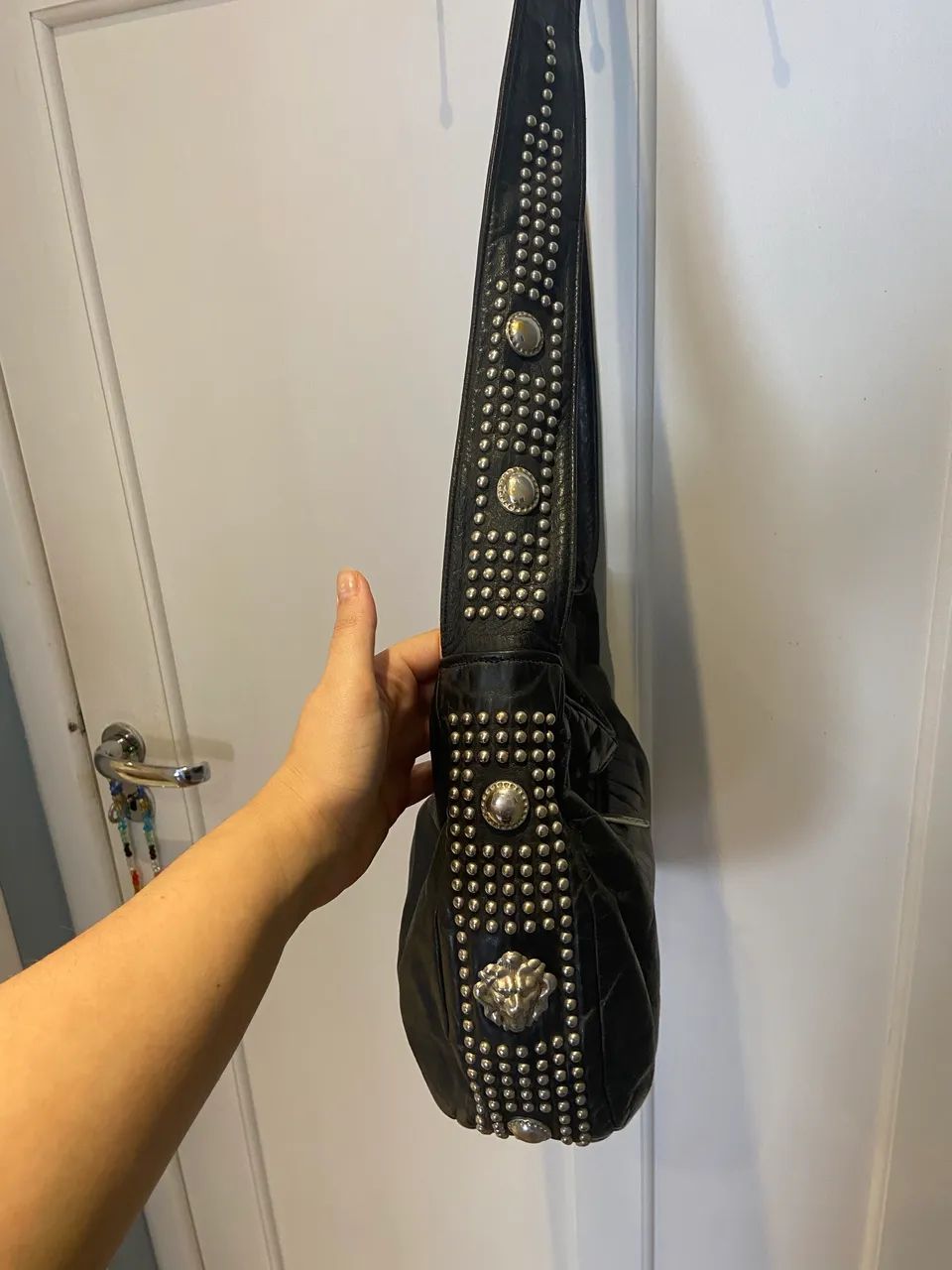 Bolsa couro legítimo preta importado EUA  - Foto 3