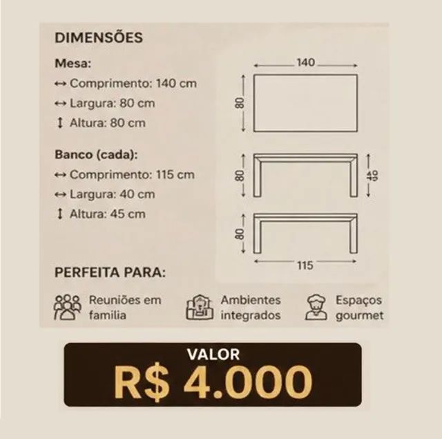 Mesa de Jantar com Madeira de Demolição - Foto 5