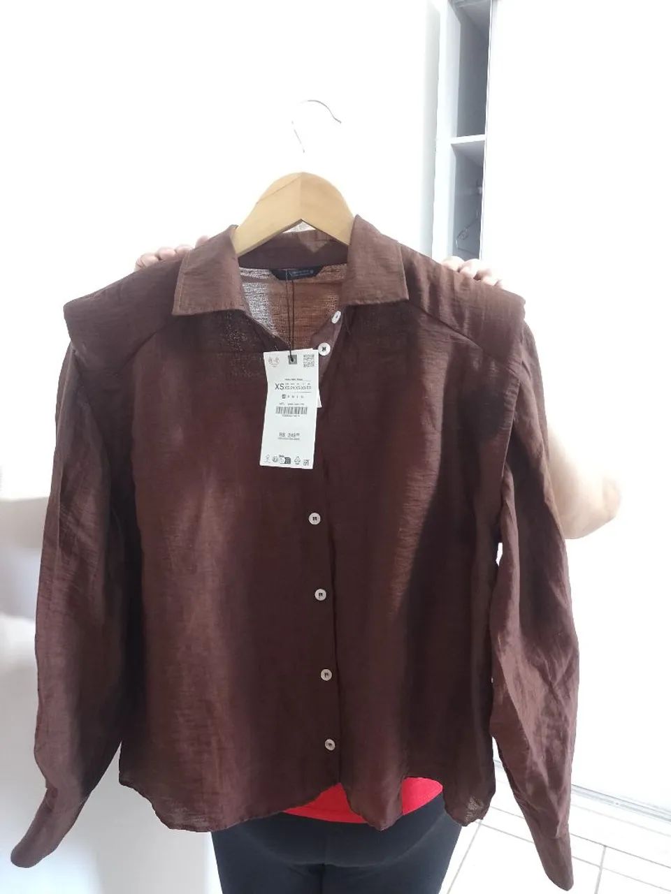 Blusa Zara Marrom PP
