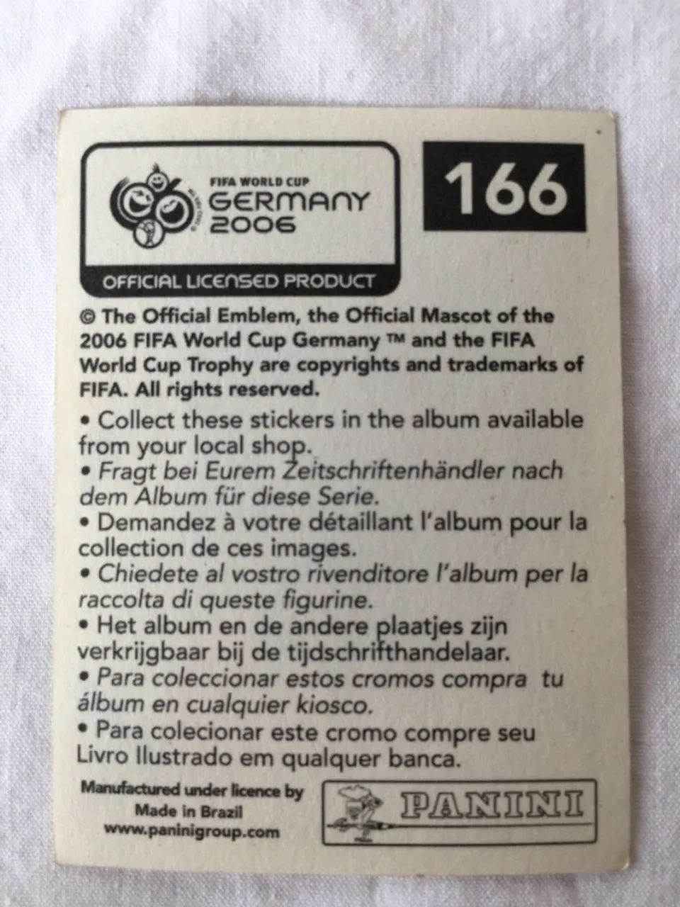 Figurinha Slatan Ibrahimovic Copa 2006 Nunca Colada - Foto 2