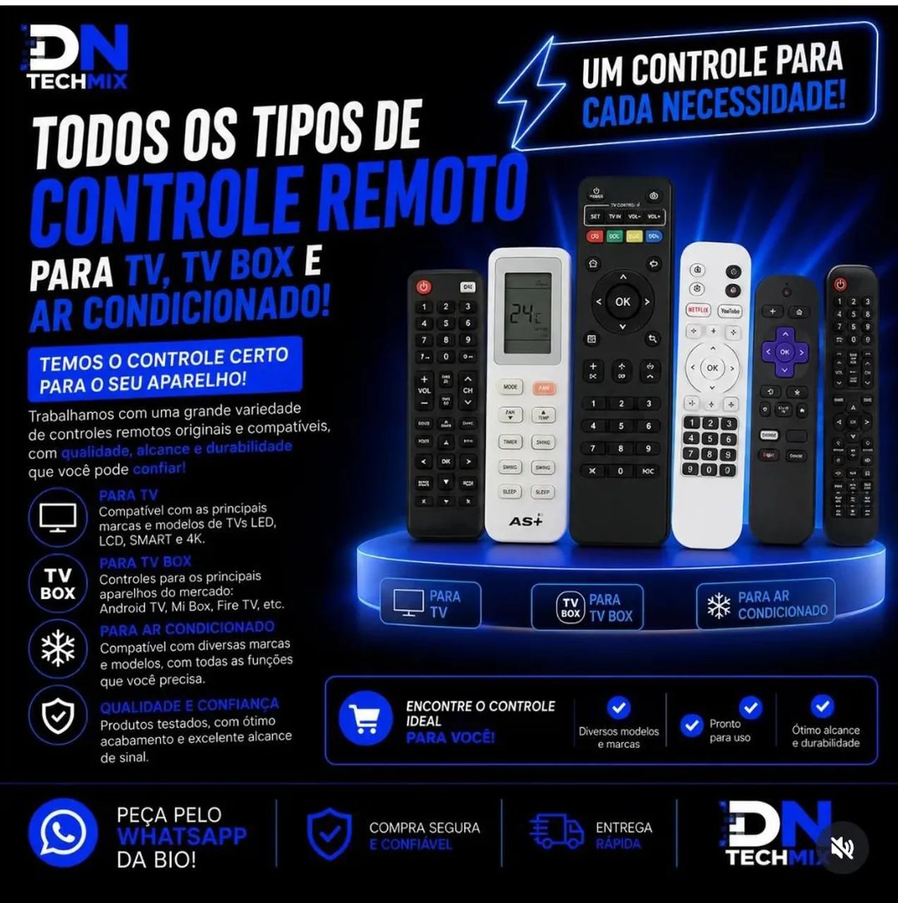 Controle para todos os aparelhos 