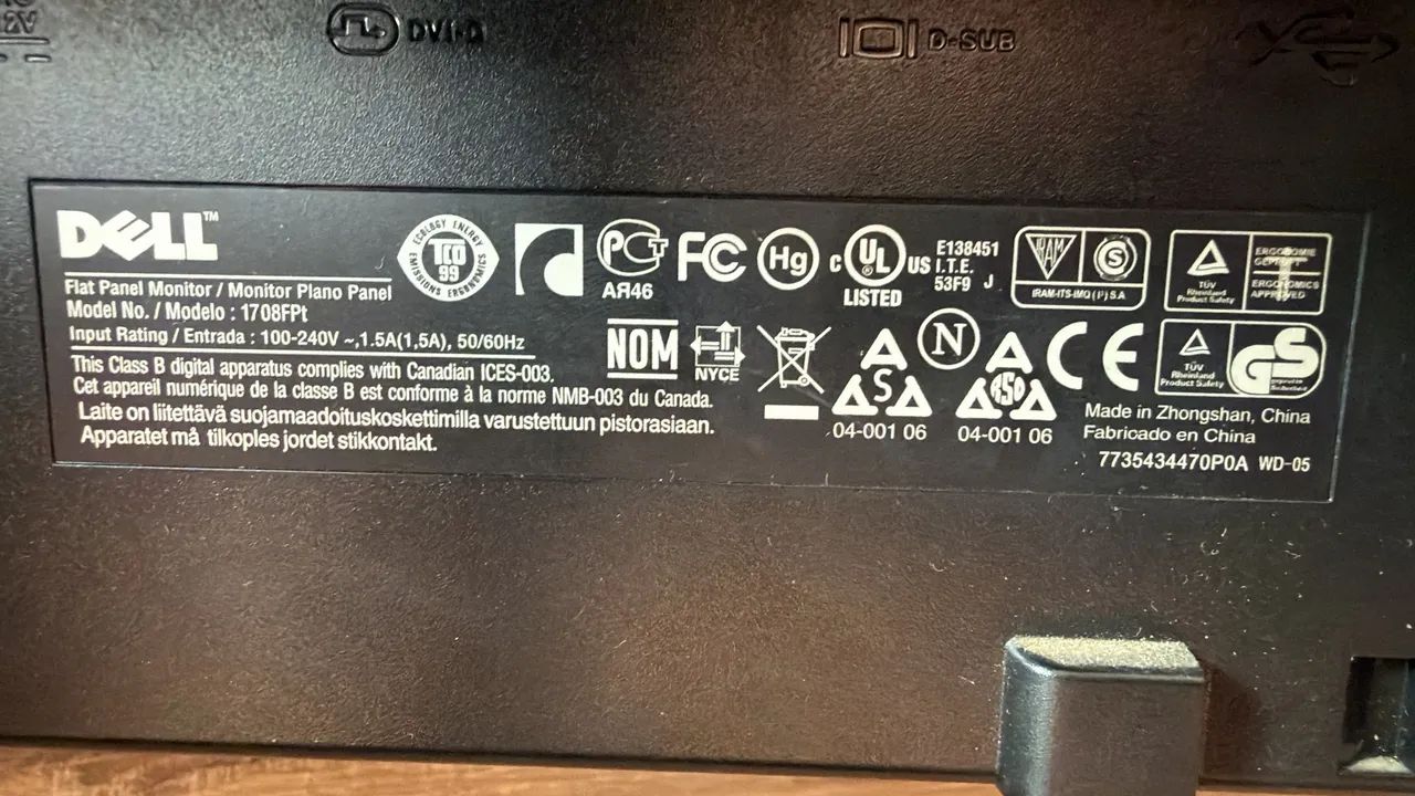 Monitor Dell 17 Polegadas (Modelo 1708FPt) - Ideal para Home Office e Rotina - Foto 2