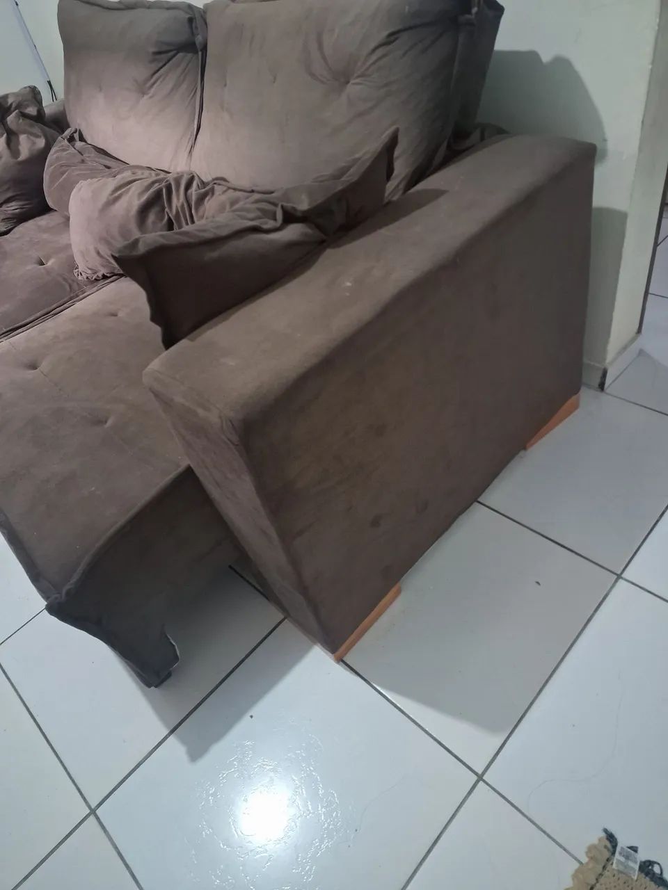 Sofa  retrátil reclinavel  molas espuma d28(usado) - Foto 3