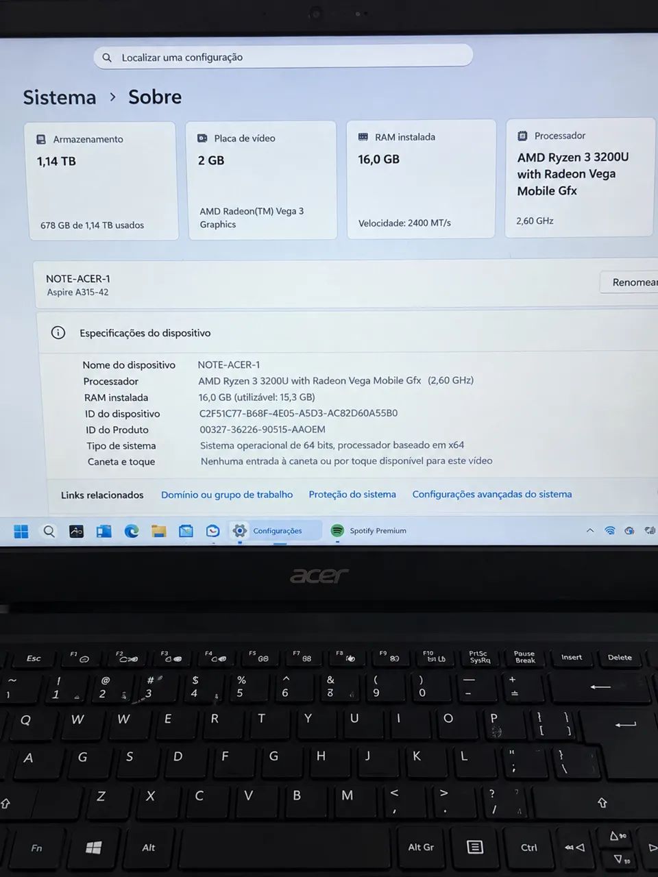 Notebook acer aspire 3  - Foto 2