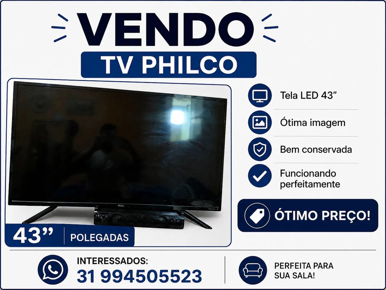 ? TV Philco 43 Polegadas à Venda!
