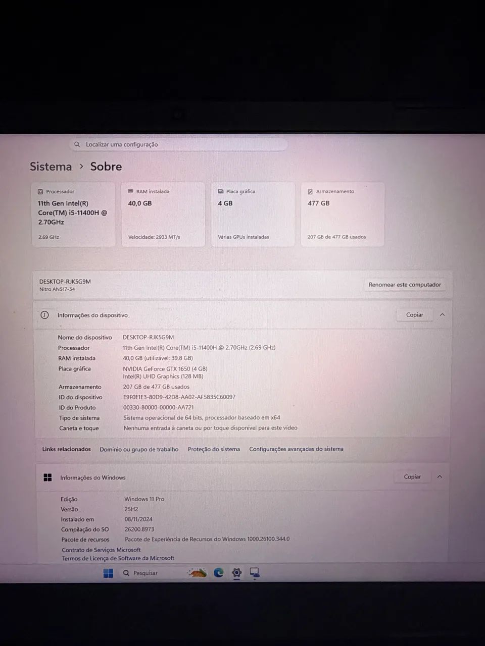 Notebook Acer nitro 5 - Foto 2