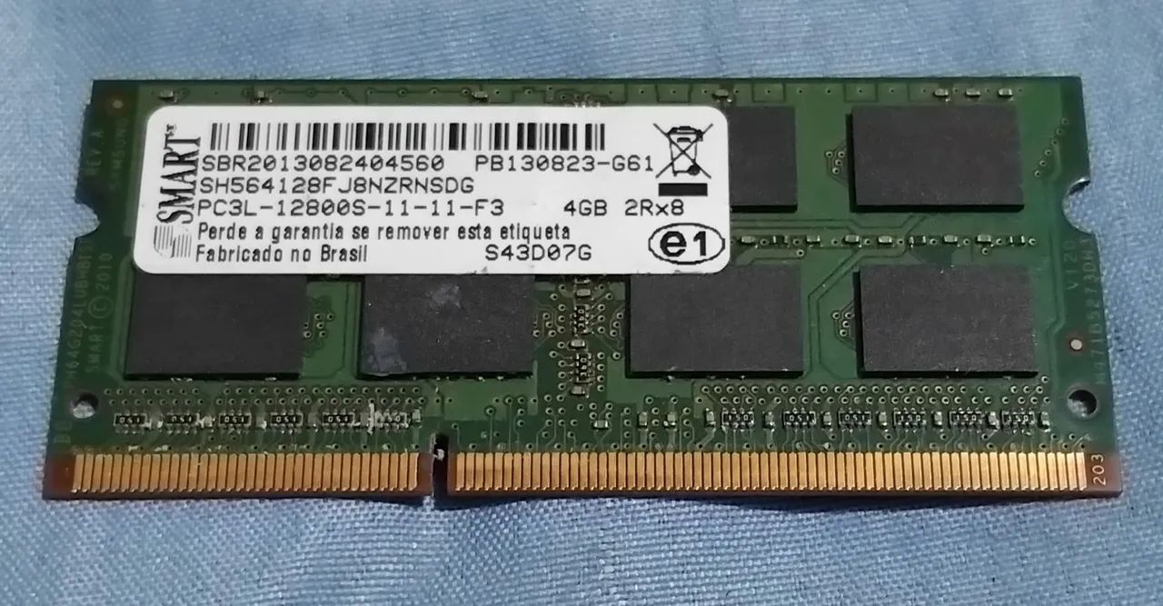 Memoria ddr3 notbook 4gb funcionando perfeitamente 