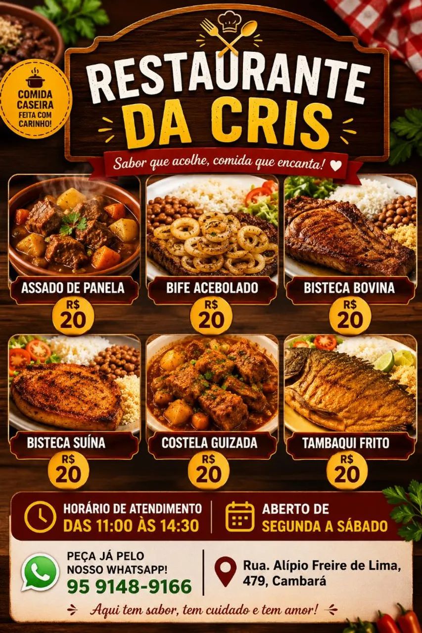Restaurante da Cris - Comida caseira