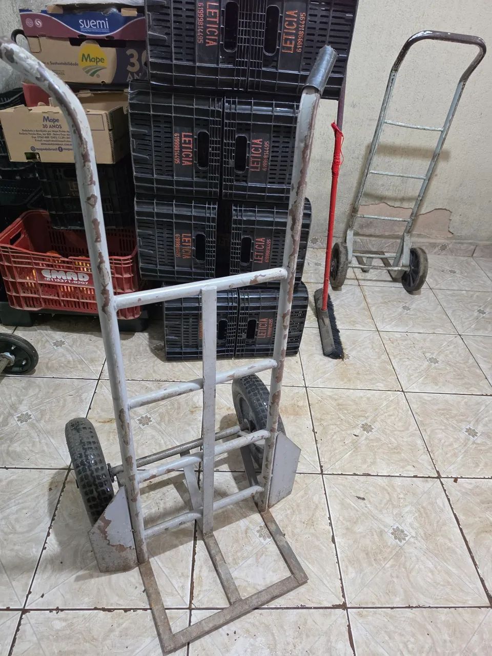 CARRINHO DE MÃO E CARGA