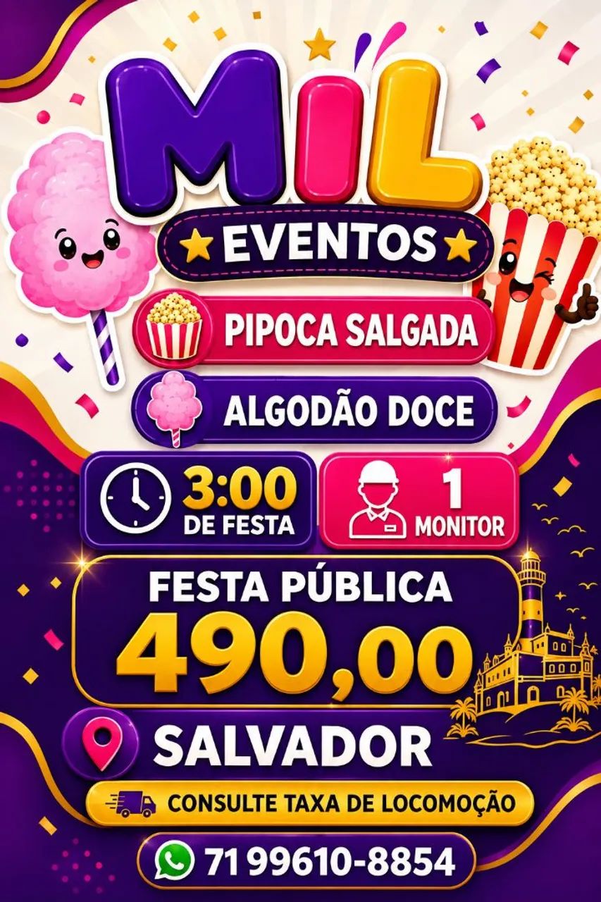 Algodão doce e pipoca - Foto 4