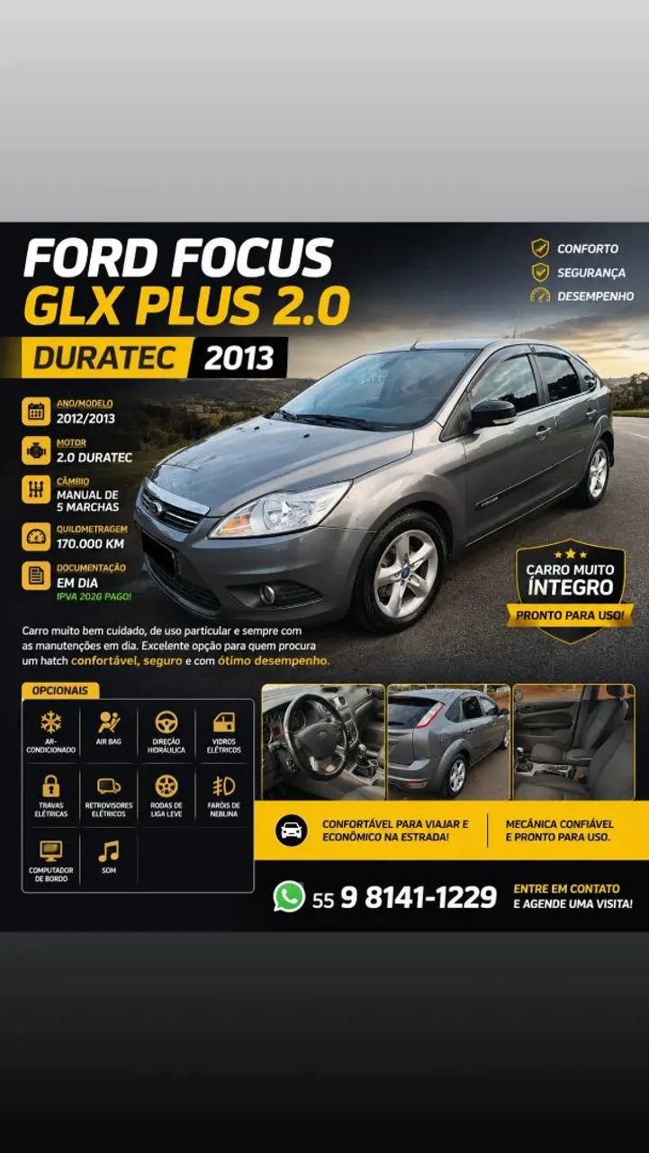 Ford Focus 2.0 16V/ 2.0 16V FLEX 5P 2013