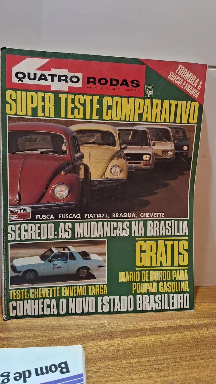 Fusca Revista Quatro Rodas Julho 1977 n 204
