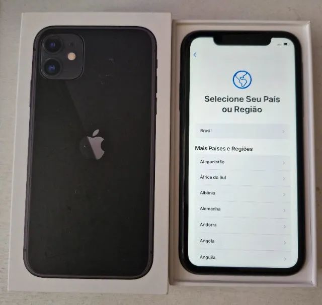 iPhone 11 64GB preto em ótimo estado