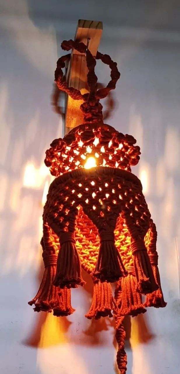 Luminária em Macramé  - Foto 5
