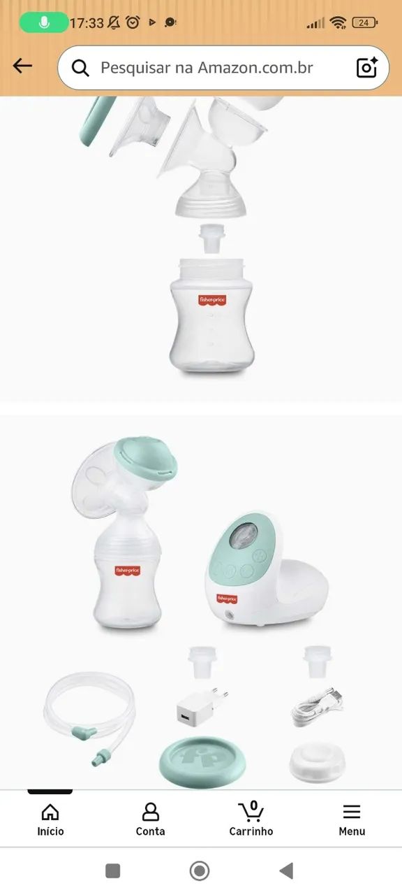 Extrator De Leite Eletrico Fisher Price BB320