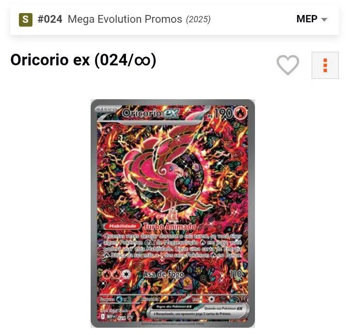 Oricorio EX (023) Meloetta (026) pokémon tcg - Hobbies e coleções