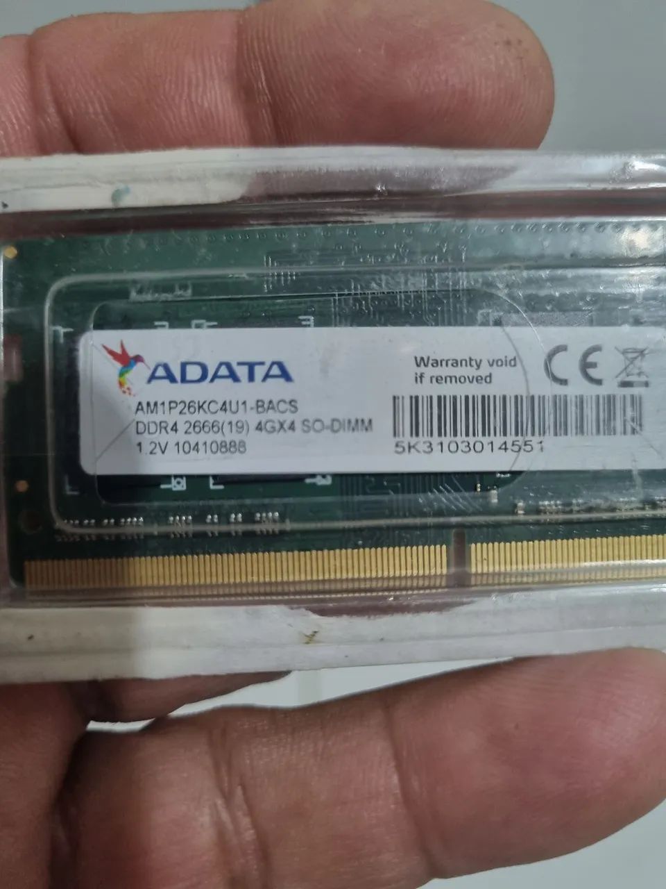 Memoria ddr4 de notebook de 4gb
