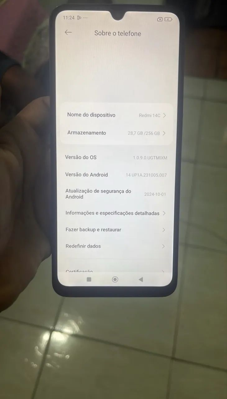 VENDO CELULAR REDMI 14C FUNCIONANDO PERFEITAMENTE SÓ PEGA E USAR VAI COM 1 CAPA - Foto 2