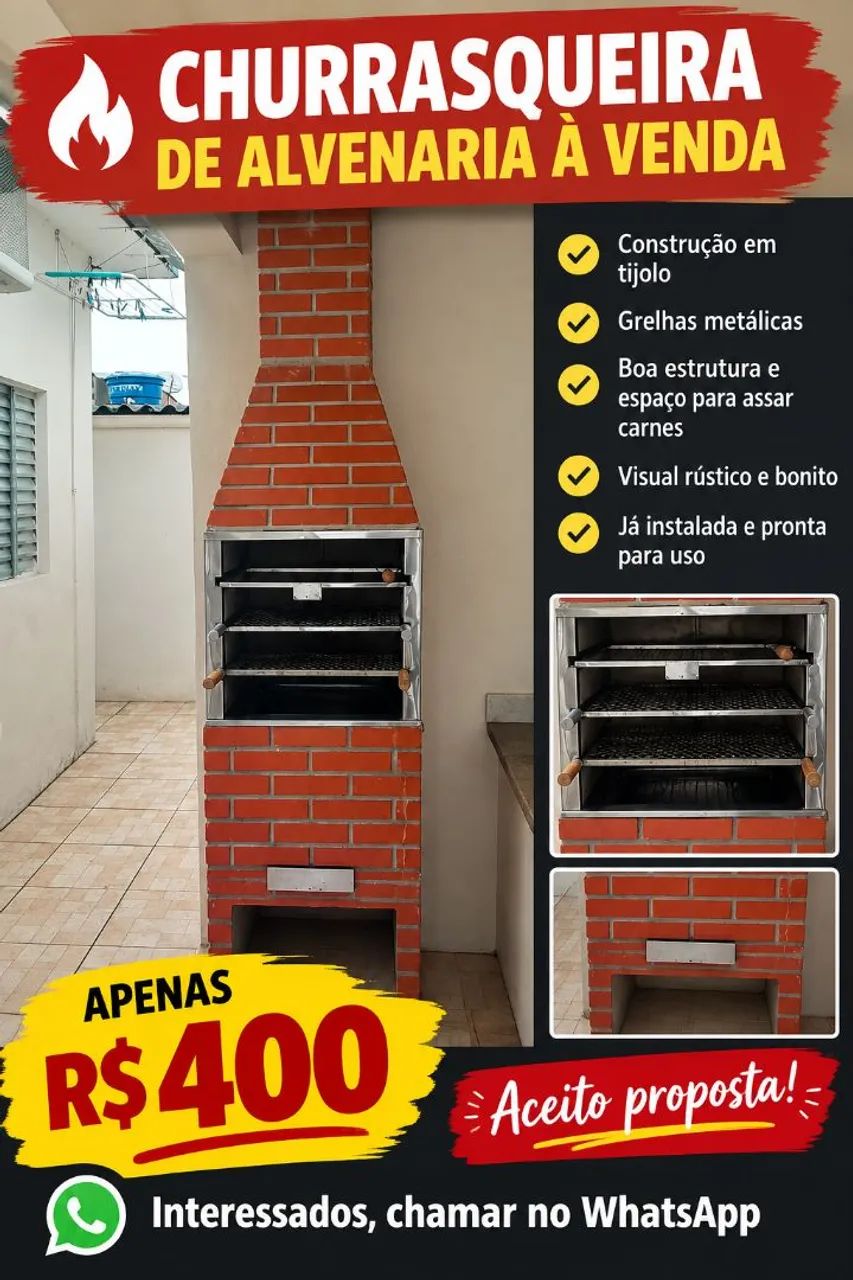 ? CHURRASQUEIRA DE ALVENARIA À VENDA ?