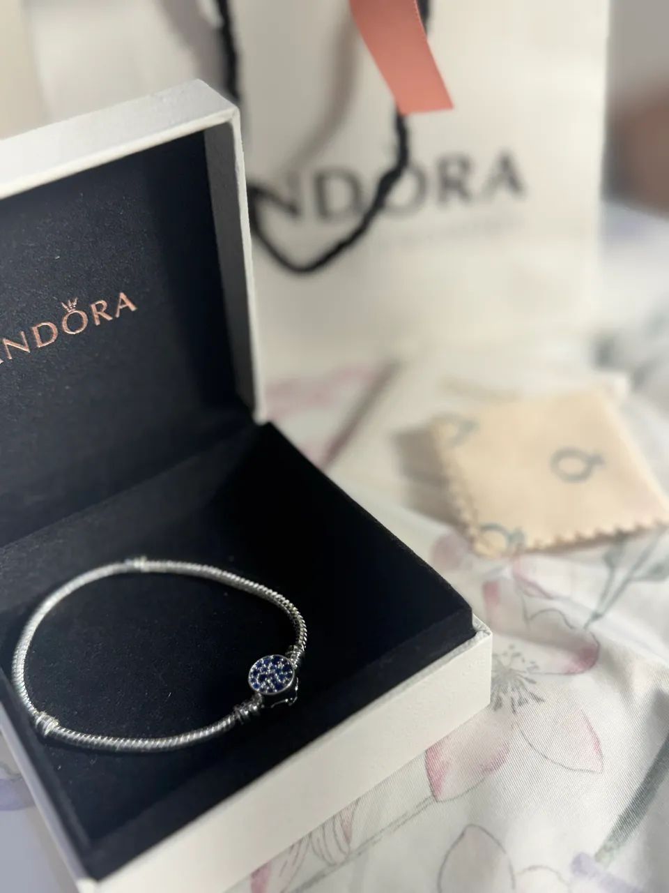 Pandora banhada a prata 925 18,5cm