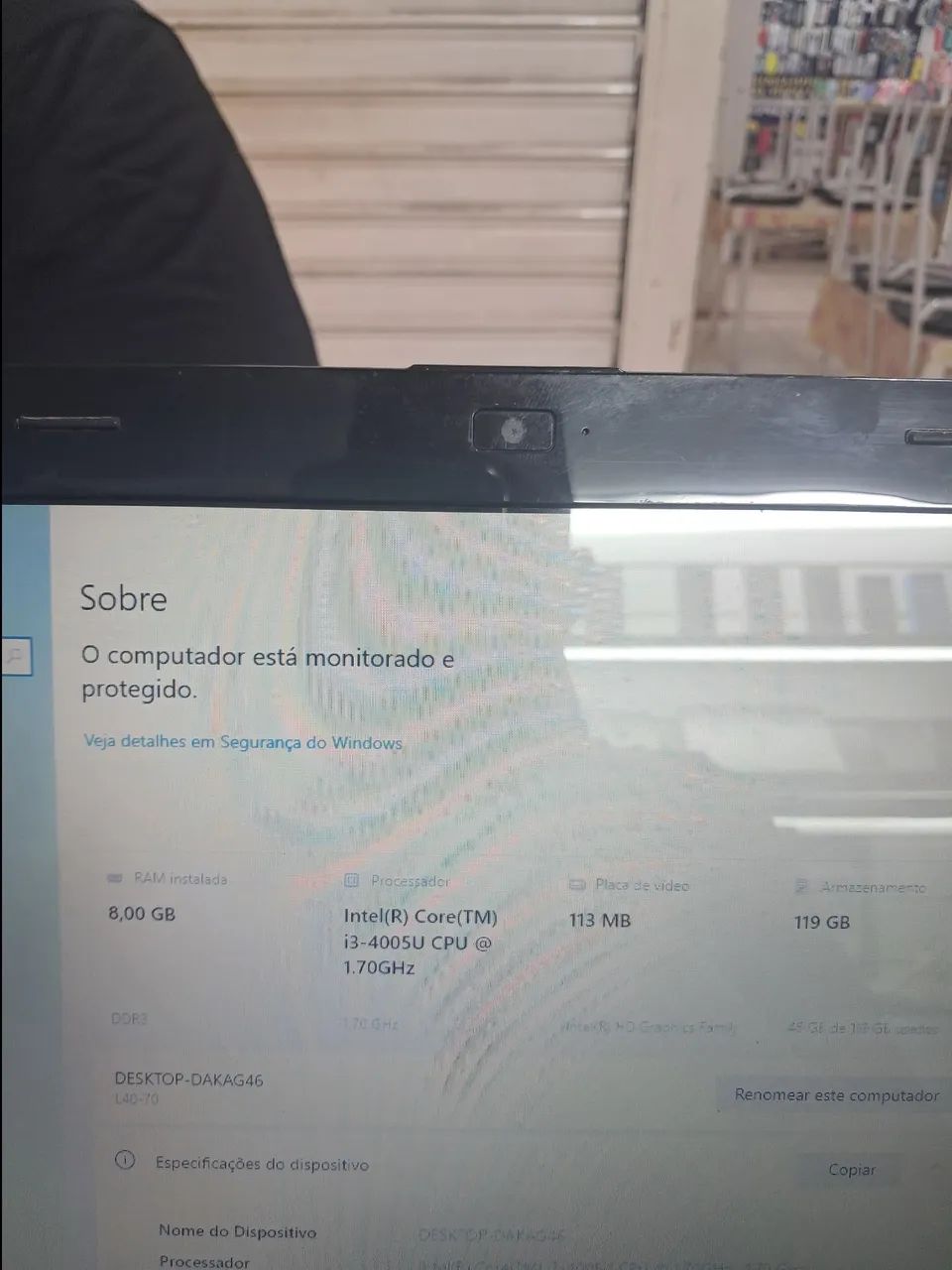 Notebook LNV Intel 13 4° Geração 8GB SSD R$ 599,00 - Foto 3