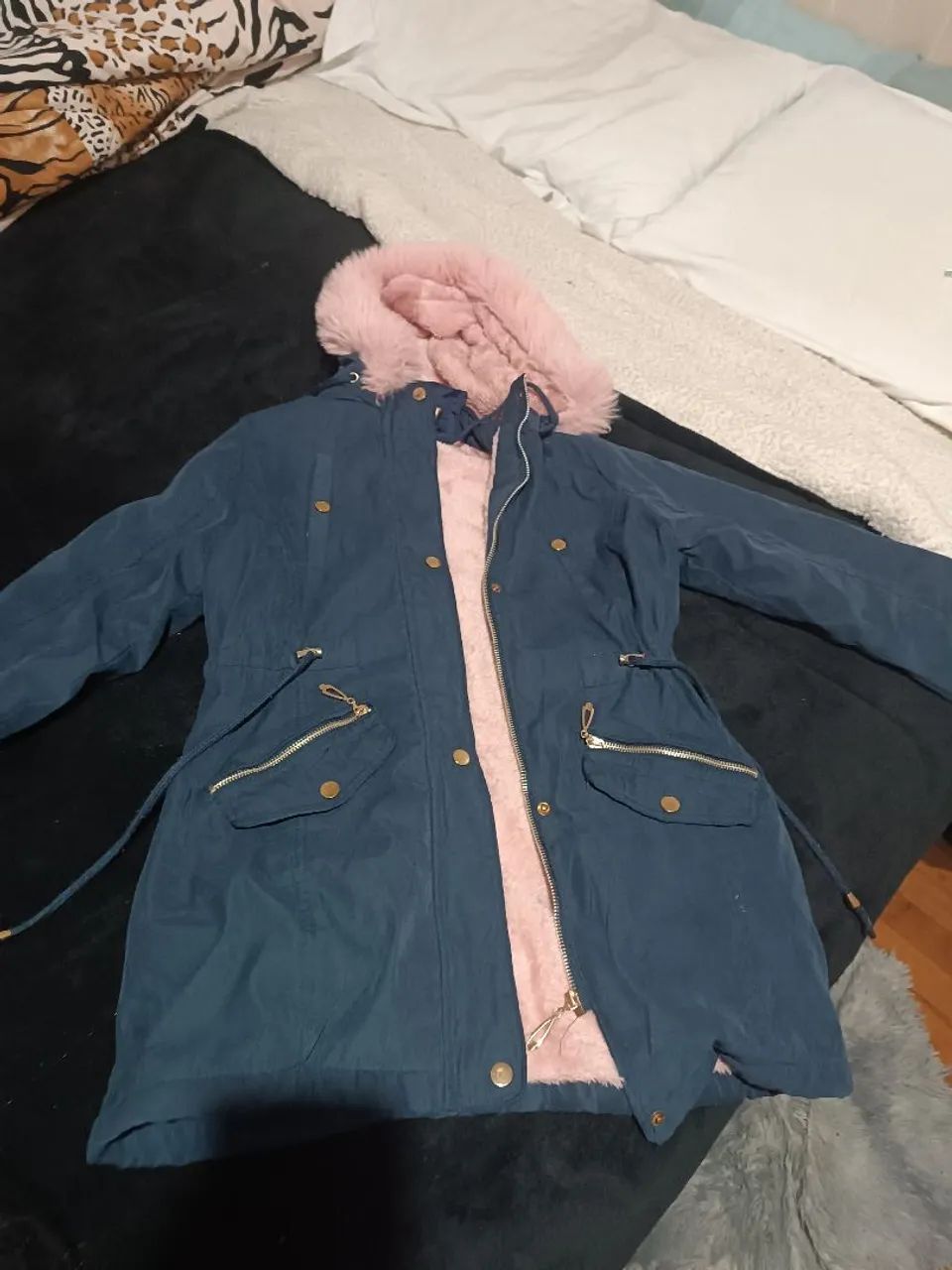 Parka feminina pelúciada 