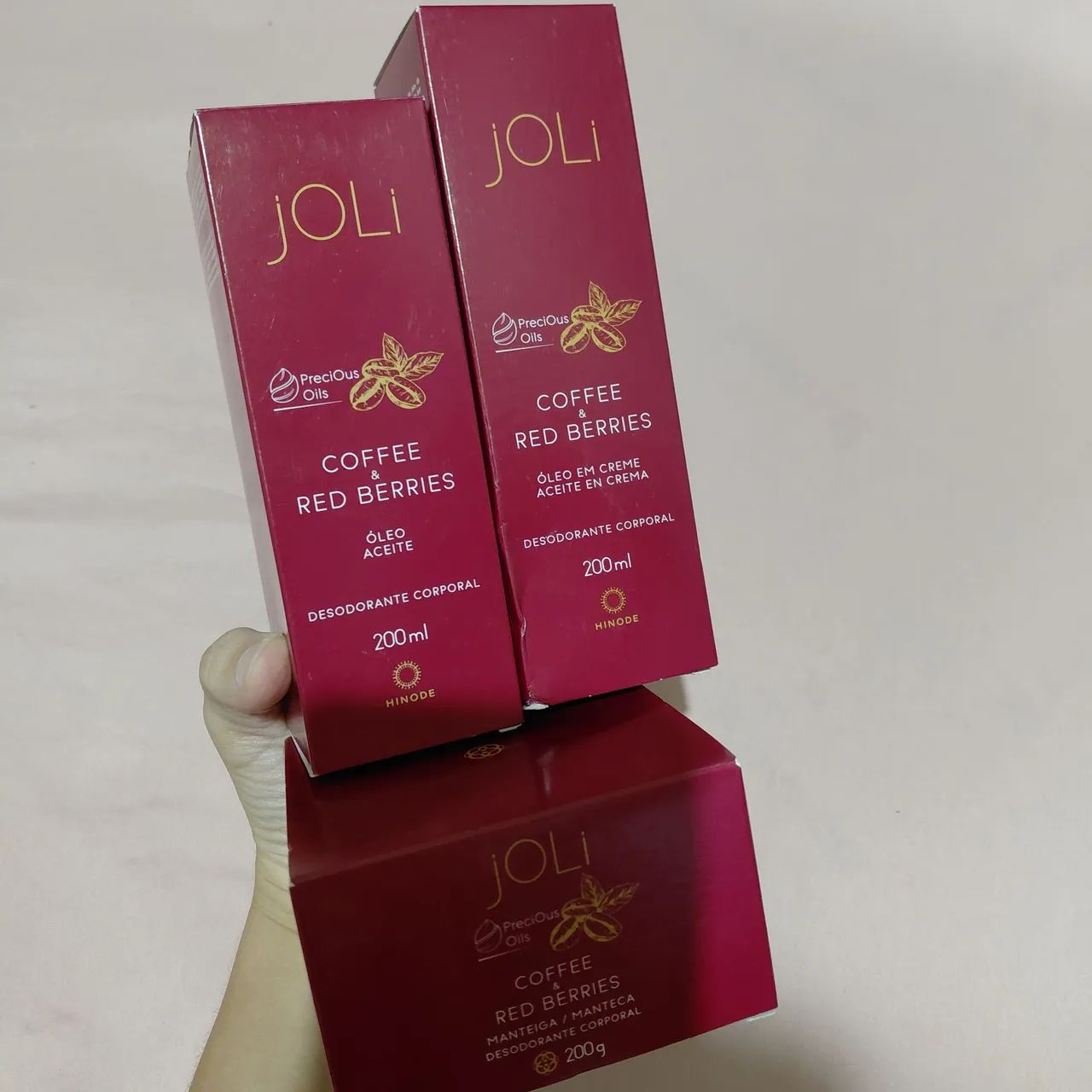Óleo + Hidratante + Manteiga JOLi Café com Frutas Vermelhas Hinode