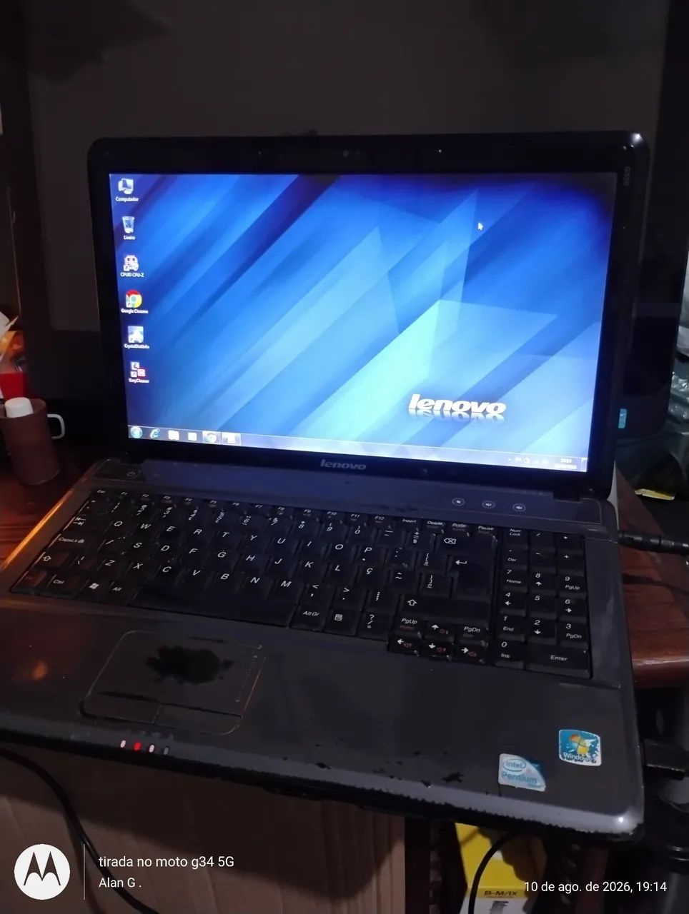 Notebook Lenovo G550 ( funcionando c/ algumas teclas ) veja no anúncio 