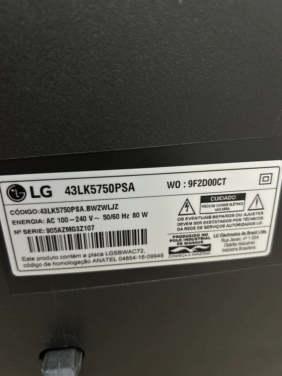 TV Smart LG  43 tela quebrada  - Foto 2
