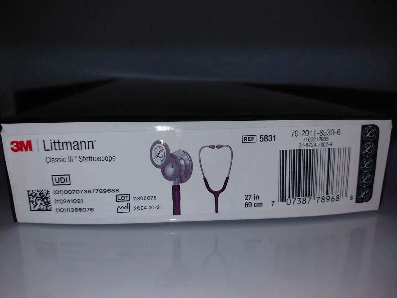 Estetoscópio littmann classic III roxo - Foto 3