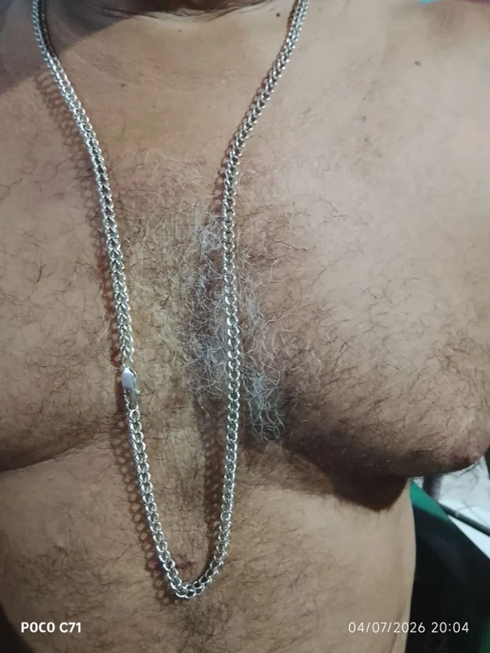 Cordão de prata grosso poço entrega 