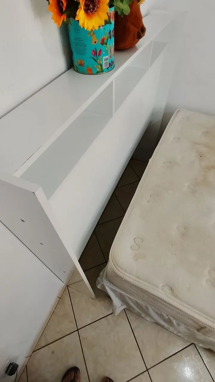 Colchão Casal Pillow Top com Box e Cabeceira de MDF - Foto 2