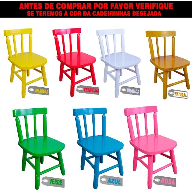 Conjunto Mesa 60X60 Infantil Com Cadeirinhas Infantil Colorida Torneada Resistente - Foto 4