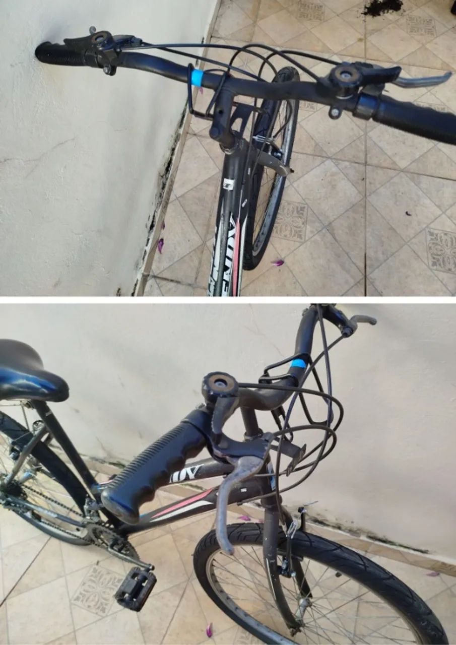 Bicicleta Wendy preta aro 26 usada - Foto 4