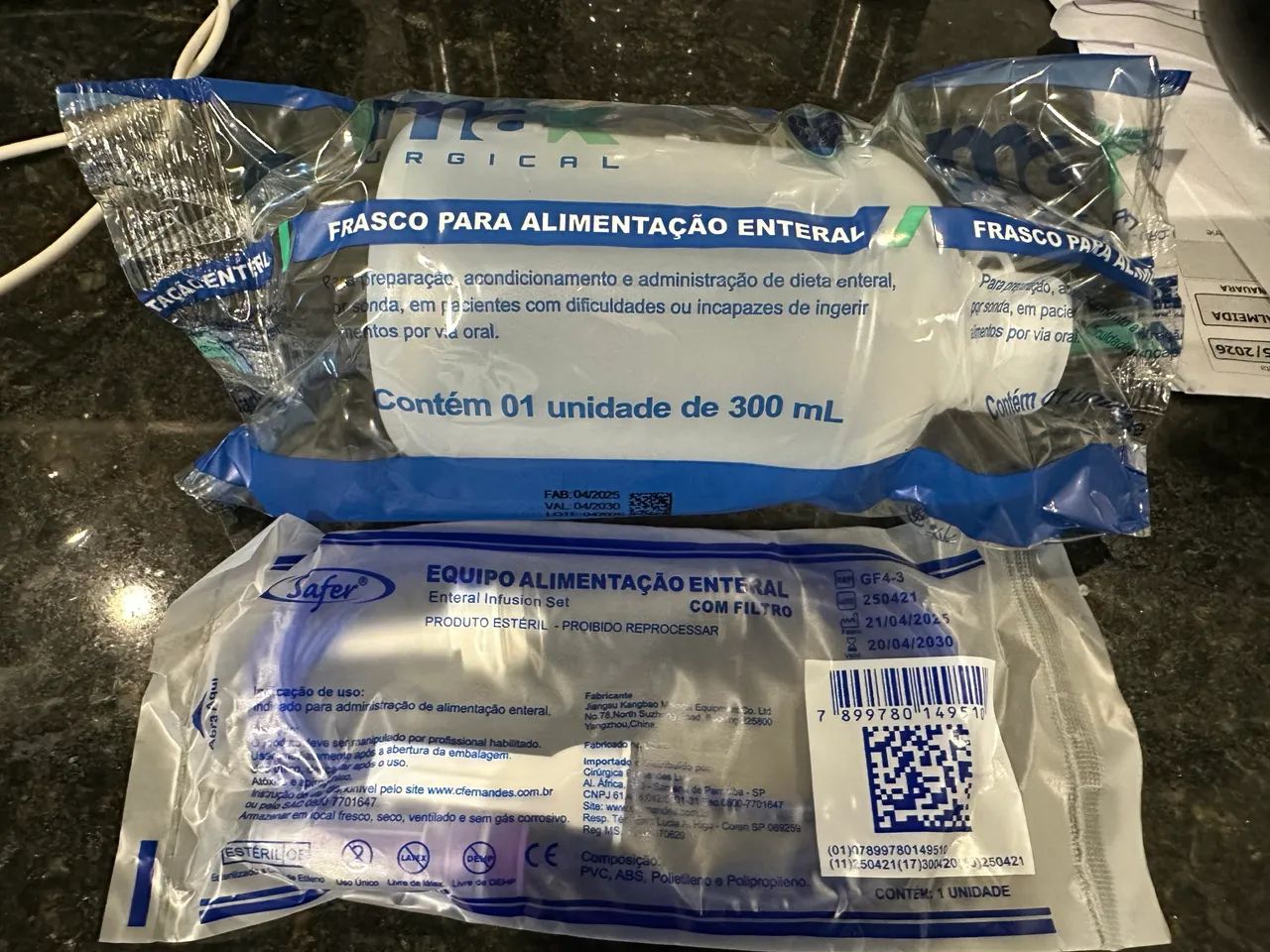 Kit de alimentação enteral 