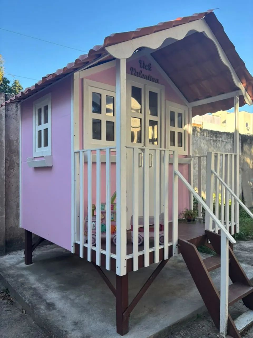 CASINHA INFANTIL ROSA MODELO LUXO