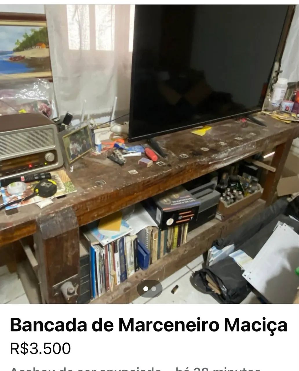 Bancada de marceneiro antiga 
