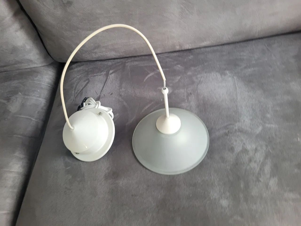 Pendente de vidro fosco 17 cm