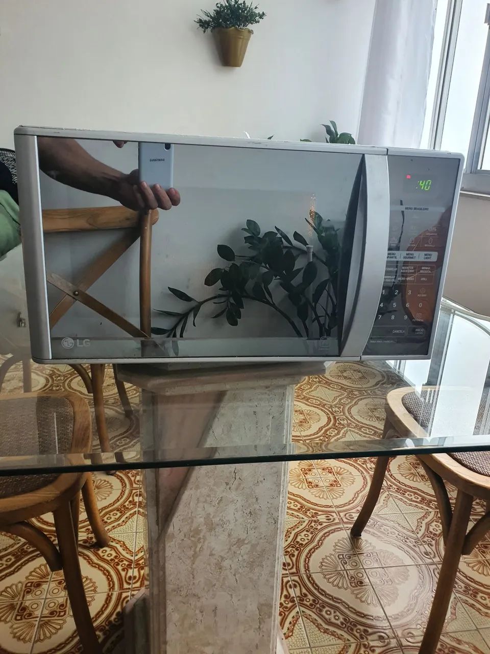 Microondas com defeito