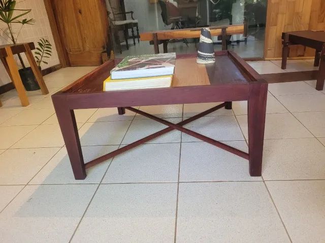 MESA DE CENTRO MADEIRA 70x70x35cm - Foto 3