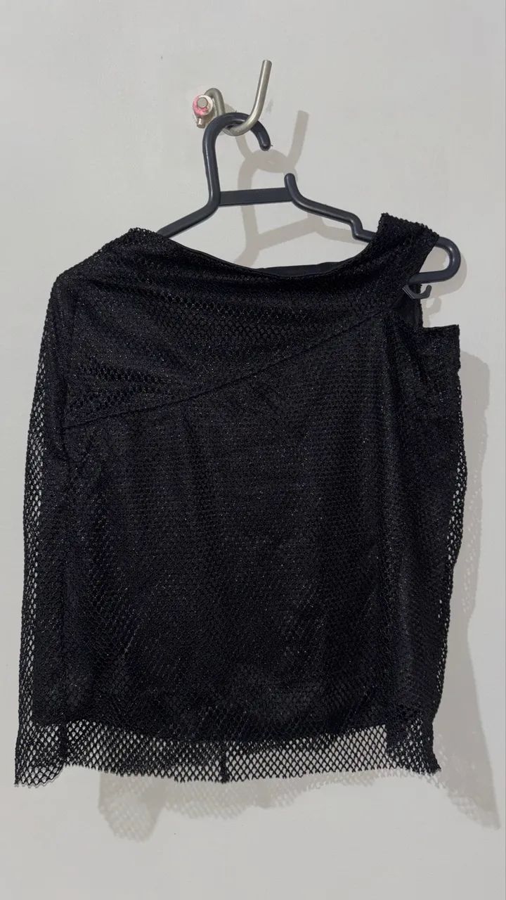 Conjunto preto de renda tamanho P - Foto 2
