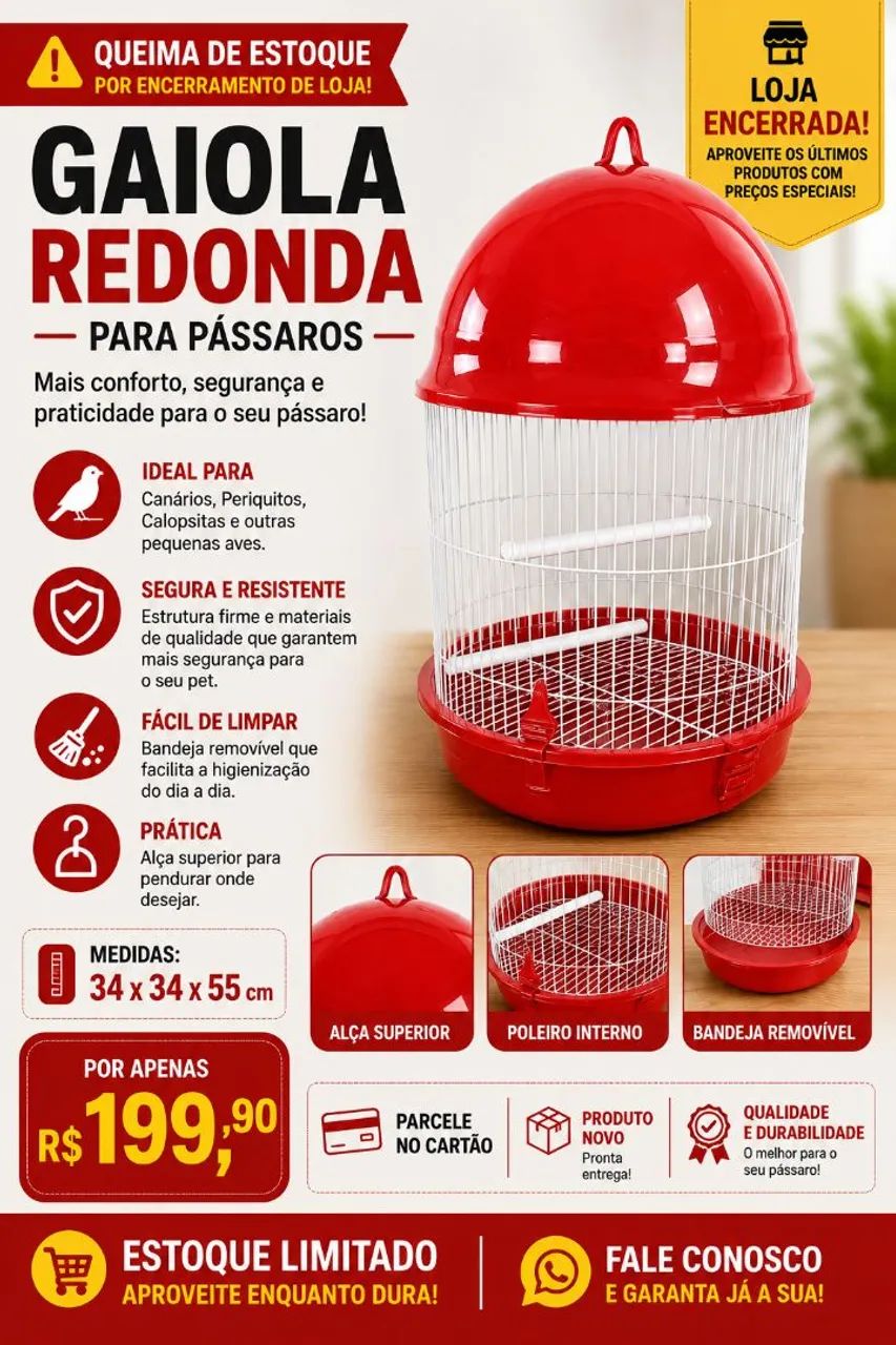 Gaiola para pássaros