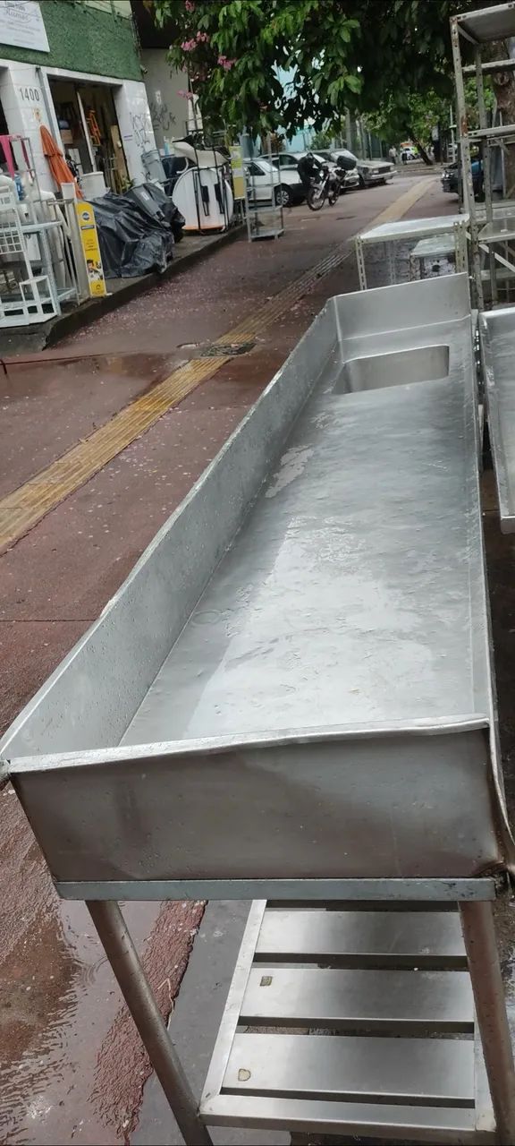 Mesa com pia inox 3 metro /70      Concretada !!! - Foto 2
