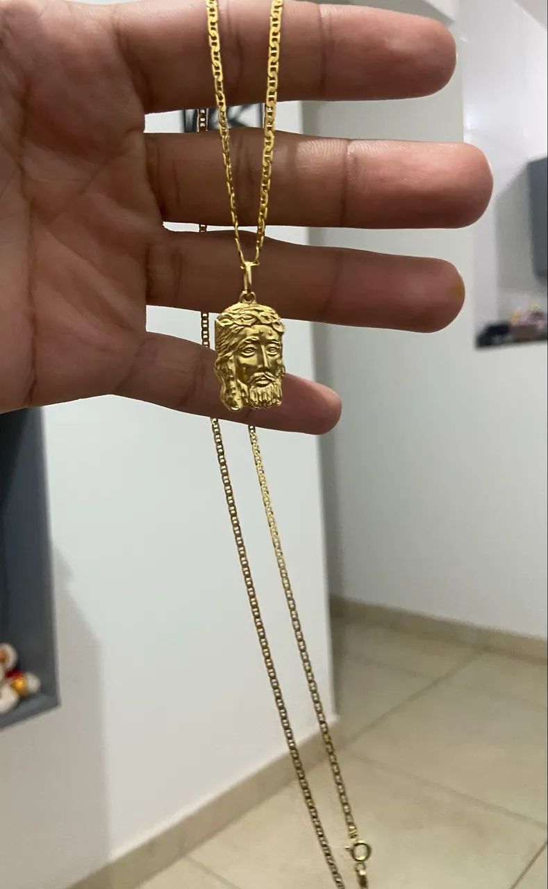 Cordão ouro maciço 