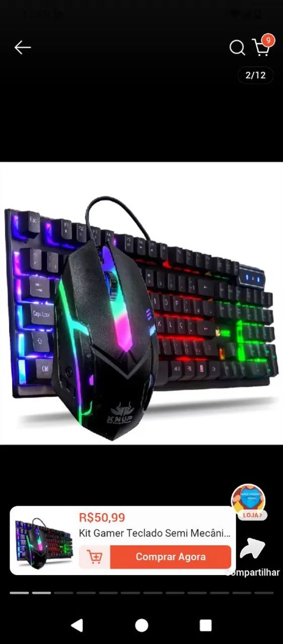 Teclado e mouse 